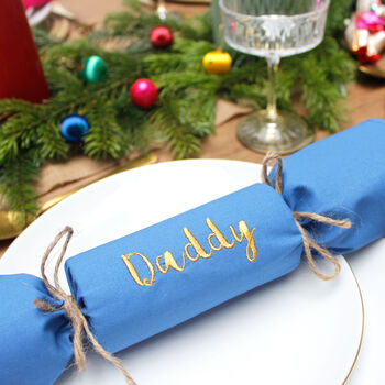 Sustainable Fabric Christmas Cracker Personalised Name, 2 of 8