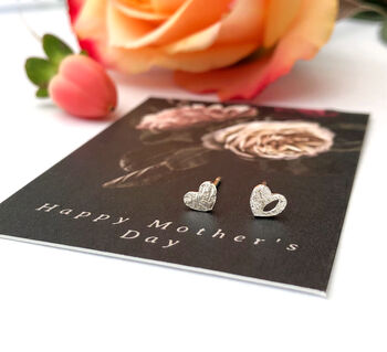 Sterling Silver Mismatched Heart Stud Earrings, 4 of 12