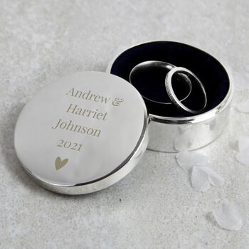 Personalised Wedding Ring Box Keepsake, 9 of 9