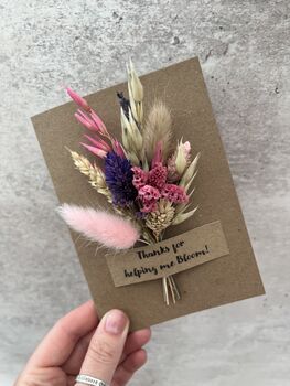 Thank You Teacher Dried Flower Card, 2 of 2