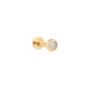 14k Solid Gold Baby Opal Labret Stud, thumbnail 1 of 3