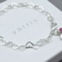 Sterling Silver 16th Bracelet With Birthstone, thumbnail 2 of 4