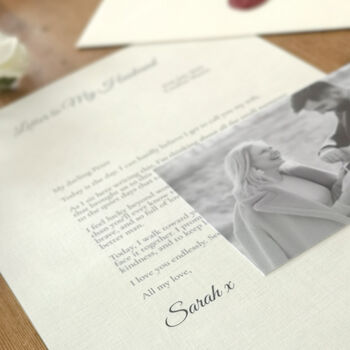 A Letter To My Husband On Our Wedding Day Personalised Keepsake, 4 of 10
