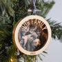 Personalised Family Photo Wooden Christmas Decoration, thumbnail 5 of 6