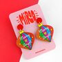 'Merry And Bright' Colourful Christmas Earrings, thumbnail 6 of 6