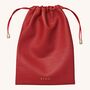 Personalised Large Leather Drawstring Accessories Pouch, thumbnail 4 of 9