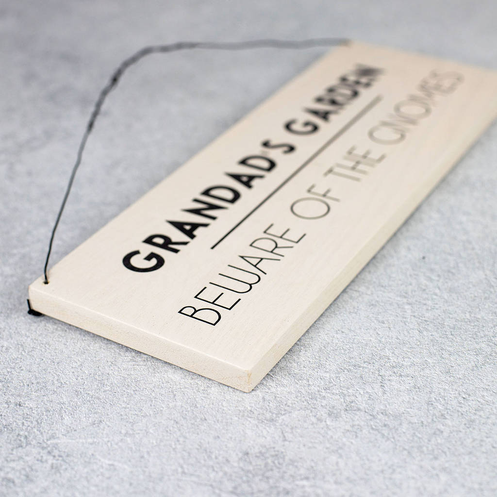 Personalised Hanging Garden Sign By Jonny's Sister | notonthehighstreet.com