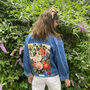 Summer Bouquet Vintage Tapestry Upcycled Denim Jacket, thumbnail 3 of 4