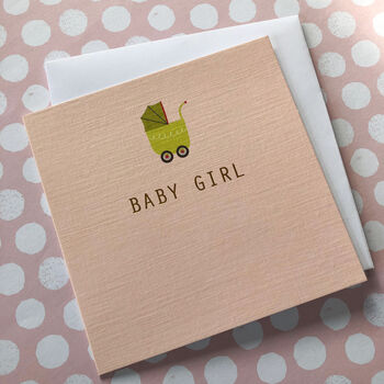 Gold Foiled Baby Girl Card, 5 of 5