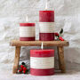 Lipstick Red Chunky Pillar Candle, thumbnail 2 of 5