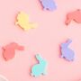 Colourful Reusable Bunny Table Confetti, thumbnail 2 of 2