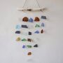 Driftwood Colourful Recycled Blue Glass Wind Chime, thumbnail 6 of 6