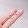 Silver 12mm Minimalistic Hoop Earrings, thumbnail 1 of 7