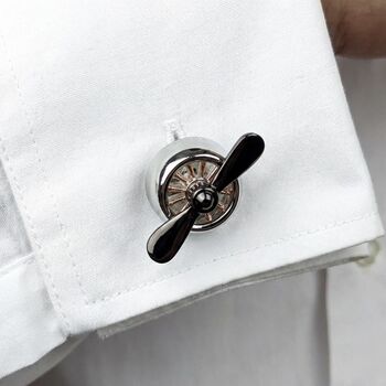 Personalised Propeller Cufflinks For Father's Day, 8 of 9