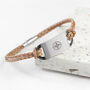 Personalised Men's Compass Statement Leather Bracelet, thumbnail 2 of 12