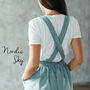 Personalized Linen Pinafore Apron For Kids, thumbnail 7 of 12