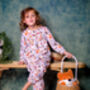 Girls Forest Friends Cotton Pyjama Set, thumbnail 1 of 6