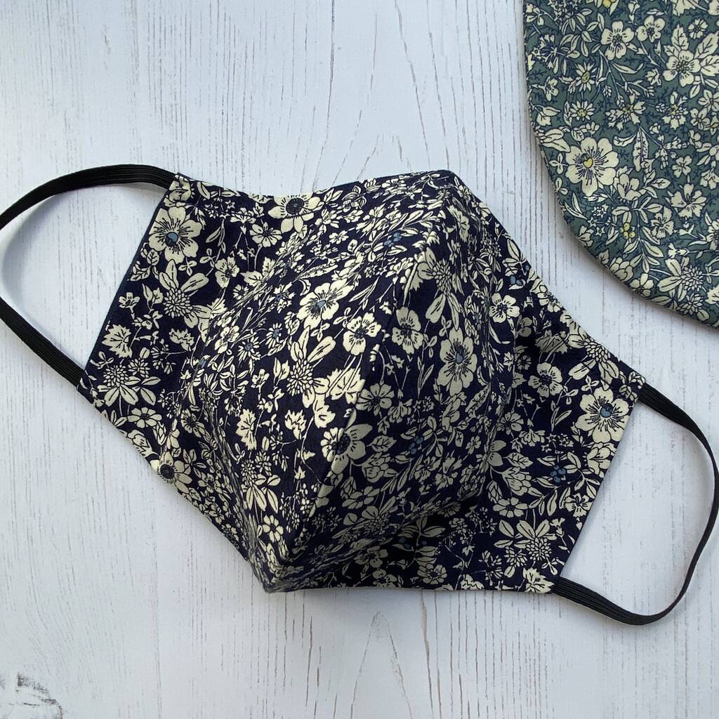 Floral Face Mask With Hepa Filter And Pouch, 1 of 6
