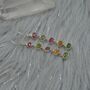 Mixed Tourmaline Sterling Silver Dangle Earrings, thumbnail 2 of 12