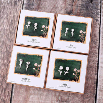 Birth Month Flower Earring Studs, 7 of 10