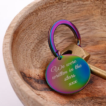 Star Map Memorable Date Black Steel Keyring, 12 of 12