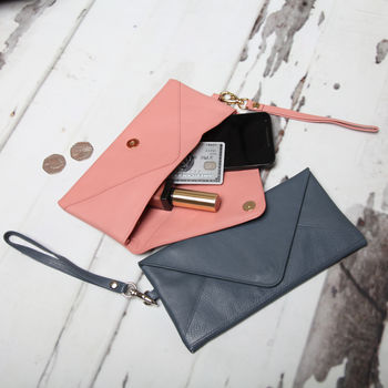 Personalised Envelope Leather Purse / Mini Clutch, 11 of 12
