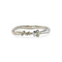 Dainty Sterling Silver Daisy Ring With Gold Details, thumbnail 3 of 4