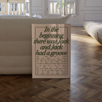 In The Beginning There Was Jack | My House Rhythm Controll Print | Music Poster | Wall Art | House Music | Typographic | Lyric | Wall Decor, 2 of 9