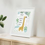 Personalised Giraffe Children’s Nursery Framed Print, thumbnail 6 of 9
