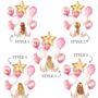 Birthday Girl Balloon Card, Any Age Pink Balloons Card For Daughter, Granddaughter, thumbnail 3 of 4
