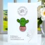 Not A Hugger Cactus Plant Enamel Pin Badge, thumbnail 1 of 8