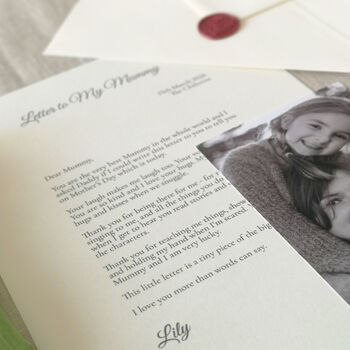 A Letter To My Mummy Personalised Keepsake From A Child, 5 of 6