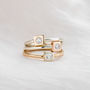 9ct Gold Square Diamond Engagement Ring, thumbnail 2 of 9