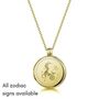 Personalised 18 K Gold Plated Round Zodiac Locket, thumbnail 2 of 12