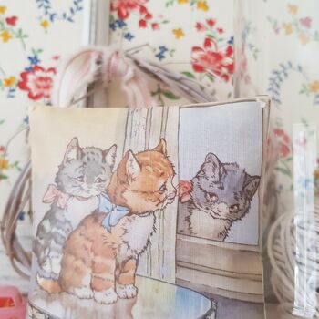 Kittens Storybook Illustration Fabric Gift, 2 of 5