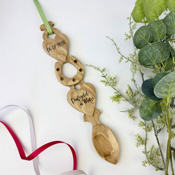 Engraved Wedding Welsh Love Spoon, 5 of 5