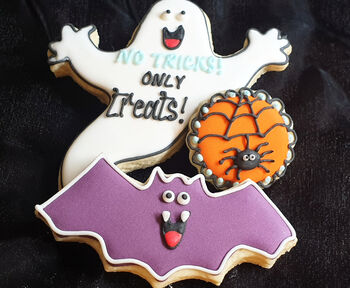 No Tricks Only Treats! Hand Iced Cookie Gift, 2 of 4