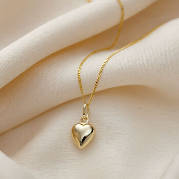 9ct Gold Heart Charm Necklace, 3 of 4