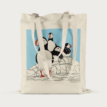 Puffinry Puffins Tote Bag, 3 of 3