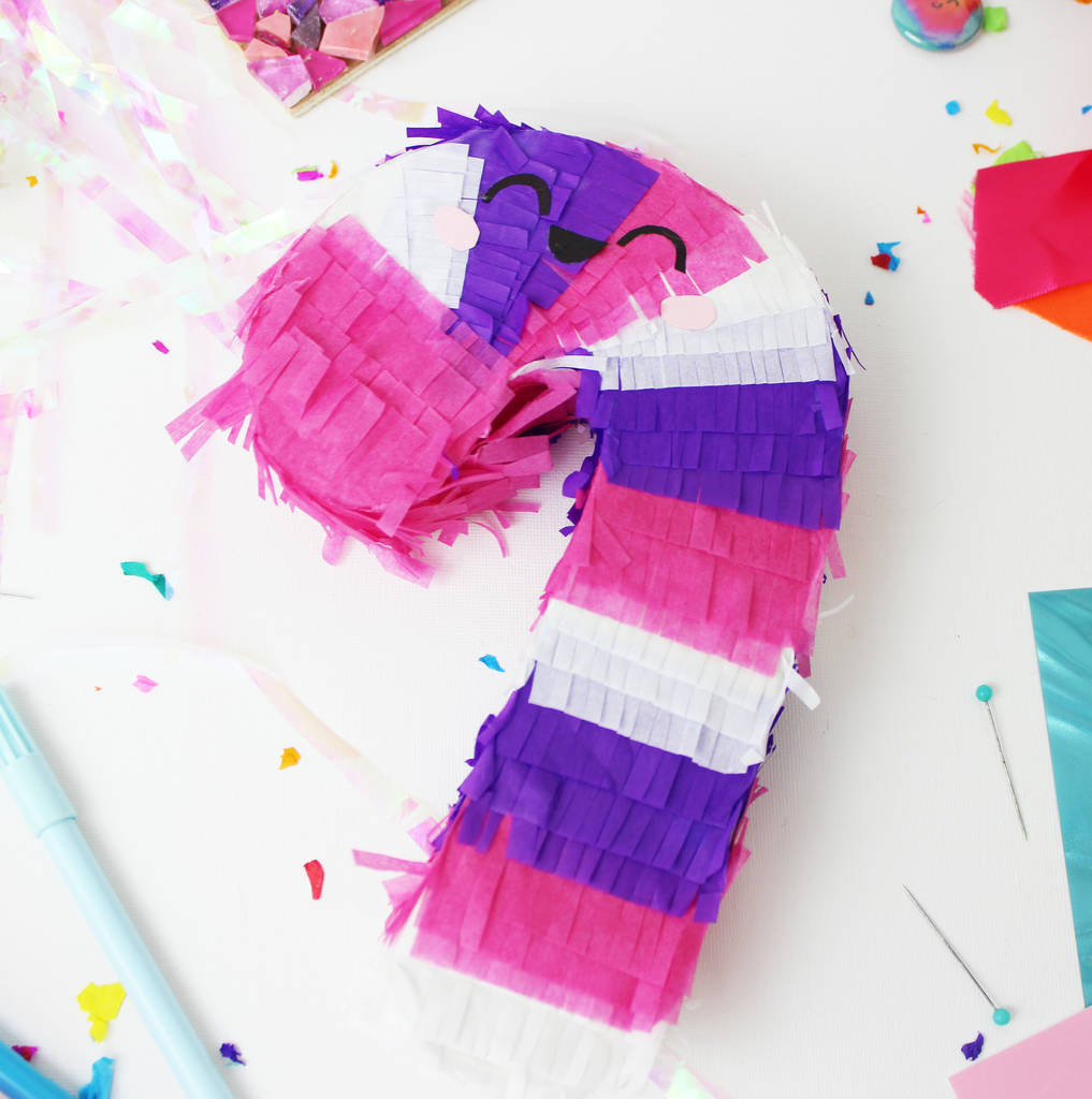 craft your own candy cane mini pinata craft kit by ellbie co