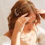 Aisha Gold Moon Wedding Headband, thumbnail 3 of 4