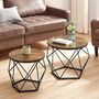 Set Of Two Coffee Tables Removable Tabletop Steel Frame, thumbnail 1 of 12