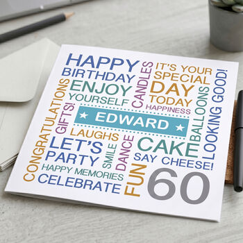 Personalised 60th Birthday Card, 2 of 5