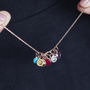 18ct Rose Gold Vermeil Birthstone Gemstone Necklace, thumbnail 3 of 9