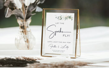 Personalised Let The Sparks Fly Wedding Sign, 3 of 4