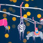 Set Of Four Christmas Zebra Decorations, thumbnail 2 of 4