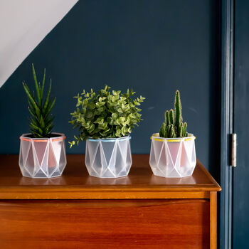 Origami Self Watering Eco Plant Pot: 10cm | Blue Cord, 2 of 5