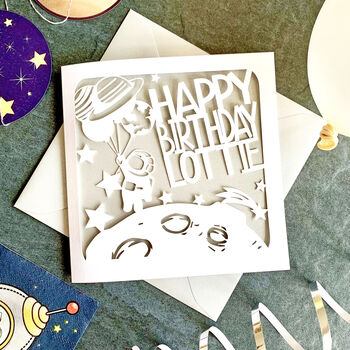 Personalised Space Birthday Card, 2 of 4