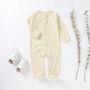 Tiny Alpaca Organic Cotton Baby Sleepsuit, thumbnail 7 of 9