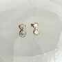 Double Diamond Stud Earrings, thumbnail 1 of 5